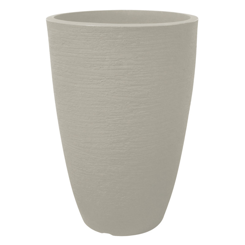 Aspen & Fig Modern Conic Planter Plant Pot, Durable Resin Pot, Weather & UV Resistant, Tall Plant Pots for Indoor & Outdoor Use, Lightweight Flower Pots for Patio, Deck