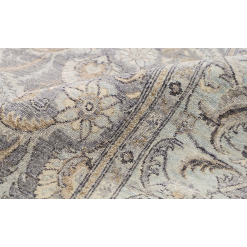 Hand-Knotted High-Quality Beige and Light Blue Area Rug