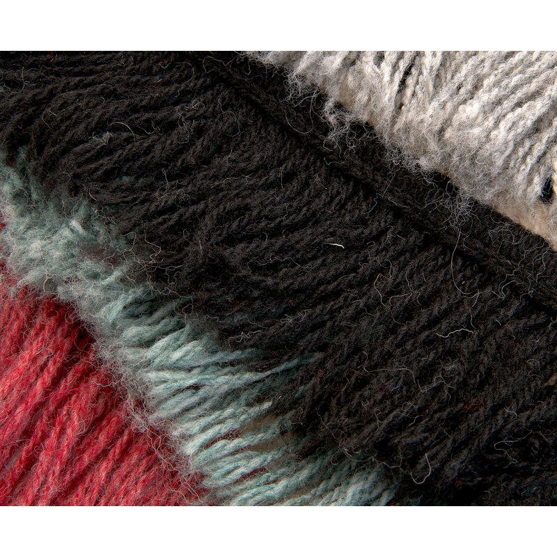 Tapis réversible noir en mélange de laine Drubin, Rectangle 8 pi x 11 pi
