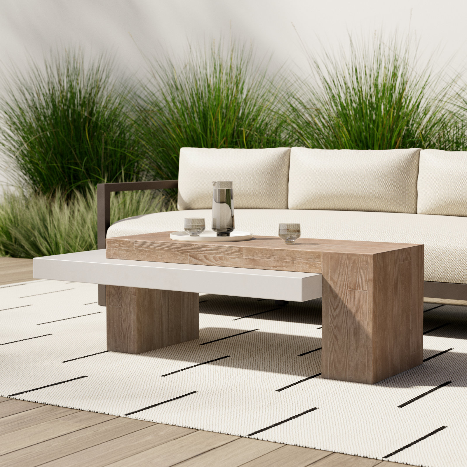 Fitzgerald 28'' Concrete Outdoor Coffee Table