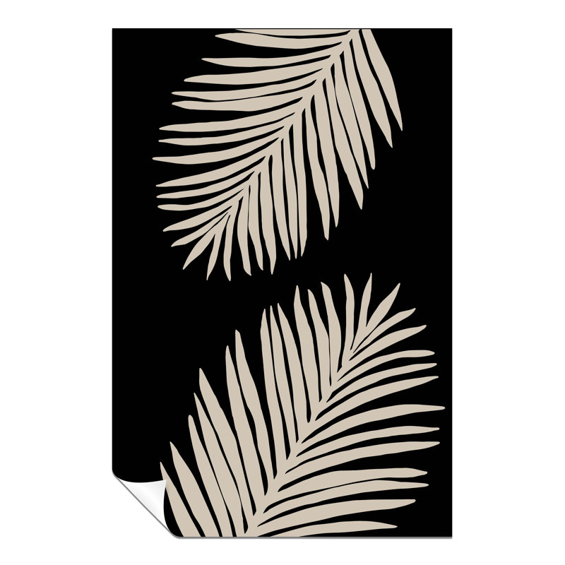 Graphic Palm Leaves 1 Piece Painting, 46cm H x 31cm W