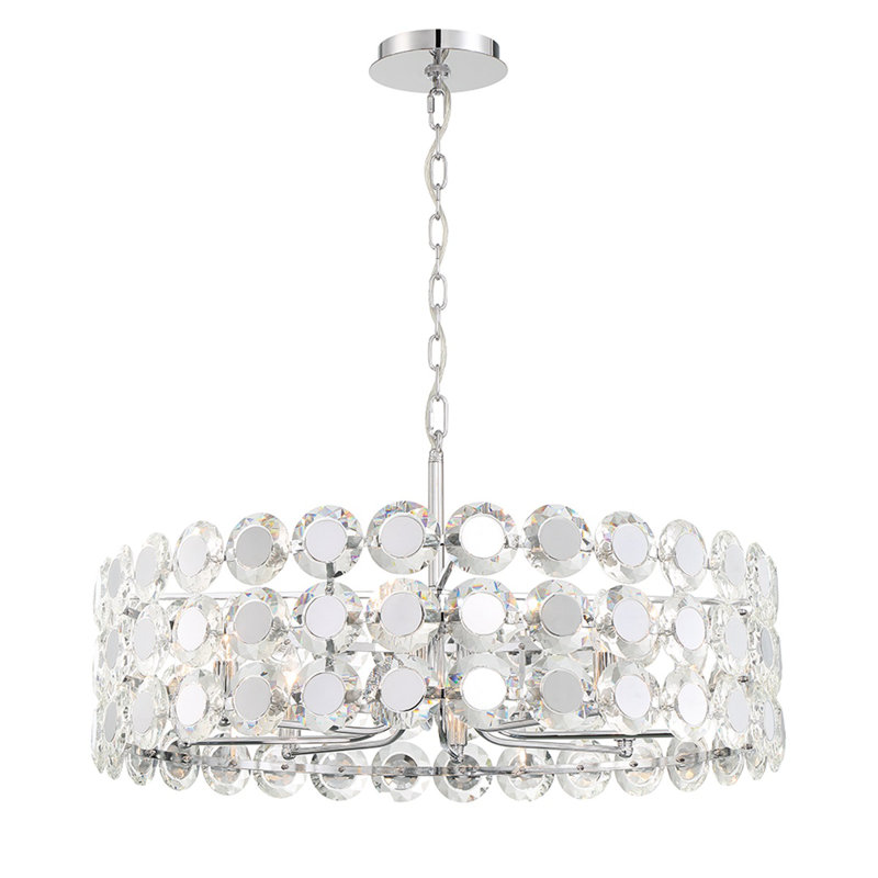 Perrene 8 light Chandelier in Chrome