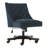 Polyester Blend Swivel Desk Chair - Modern Wood Frame Armless Office Chair with Adjustable Height-31777067