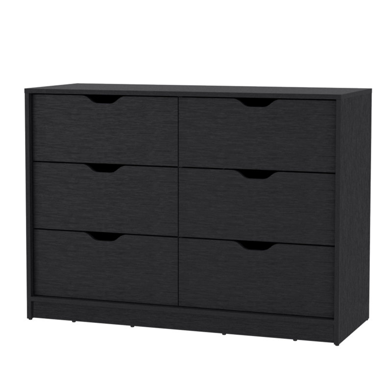 Brookside 42.17'' W 6 - Drawer Dresser, Black
