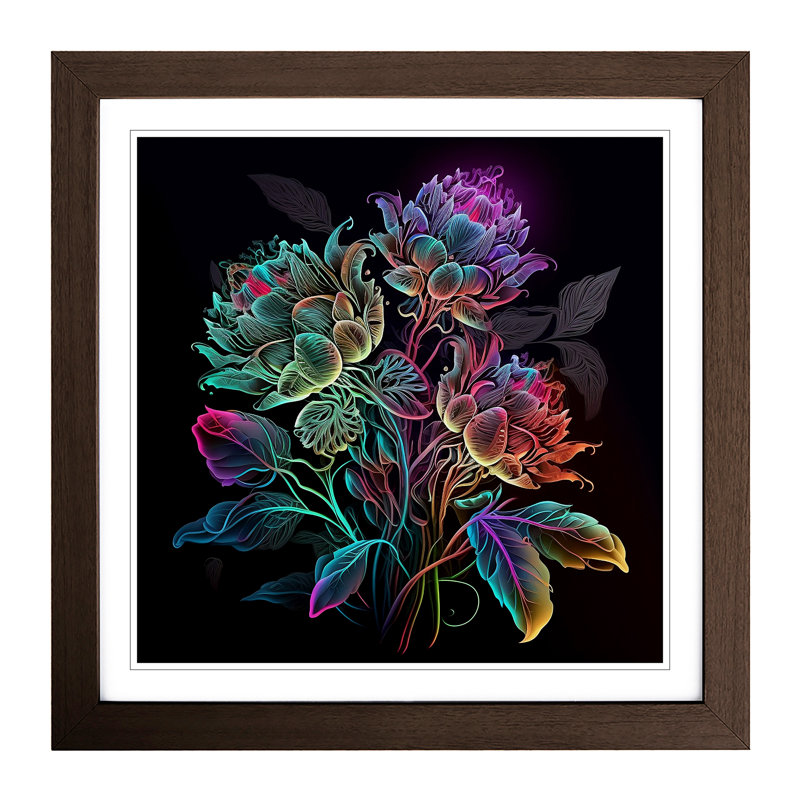 Single Picture Frame Print on Wood, Walnut