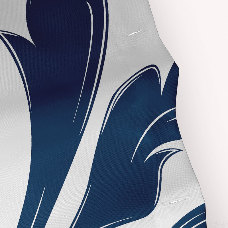 Rideau de douche simple Kolby, Bleu