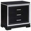 Table de chevet 2 tiroirs Jaxston - noir