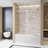Frameless Single Sliding Shower Door, 56-60" W X 60" H, 1/4" Clear Tempered Glass, Brushed Nickel Hardware | Gift Idea