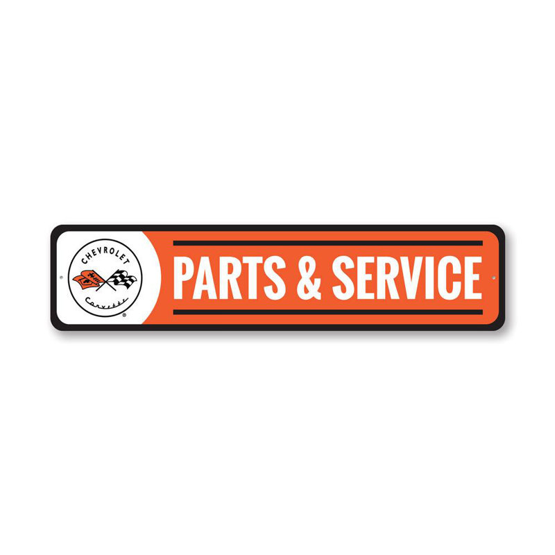 Enseigne en aluminium Corvette, H 4 po x l 18 po x P 0,04 po