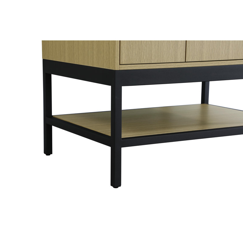 32 inch Single Bathroom Vanity, Honey Brown