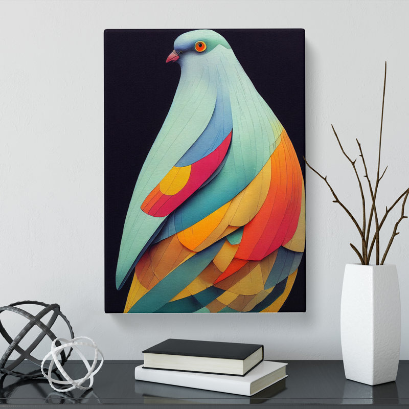 CAN-V0523-2755X Watercolour Pigeon Vol.2 - Wrapped Canvas Print, 50cm H x 35cm W x 3cm D