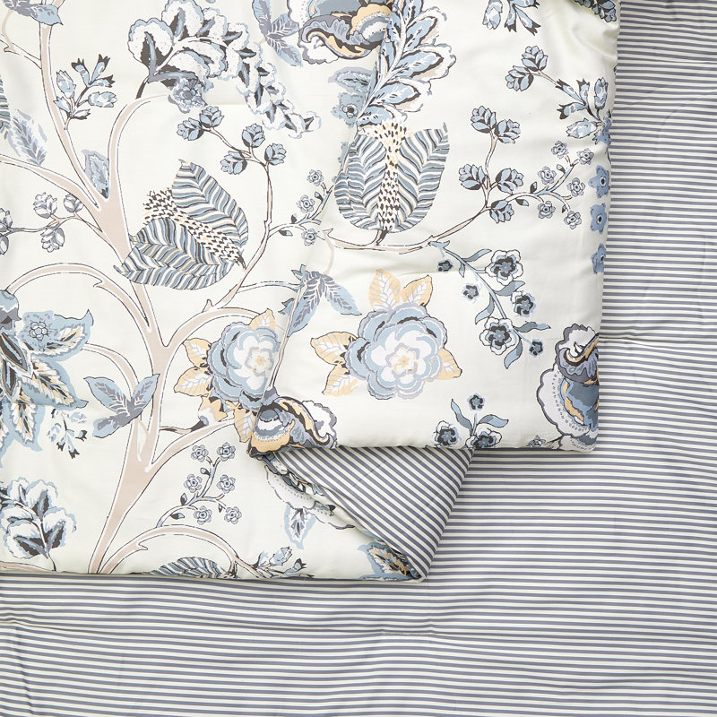 Ensemble d'édredon en satin de coton Jonas, Édredon pour grand lit + 2 taies décoratives