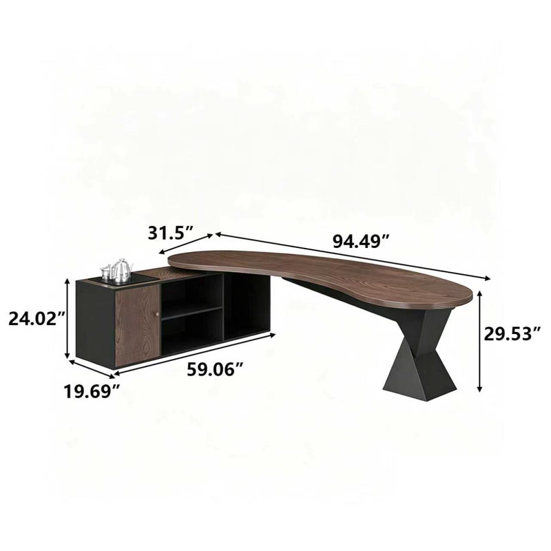 Bureau de direction 94,49 po, H 29,53 po x l 94,49 po x P 59,06 po