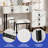 Makeup Vanity Drawers with LED Lighted Mirror, One Set Stool, and USB Power Outlets-1023598997