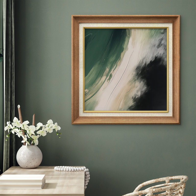 Art mural encadré de qualité supérieure, reproduction d'art abstrait pour chambre à coucher, 26 po x 36 po, Naturel