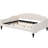 Beige Daybed With Wood Slats And Upholstery Full Size Upholstered In - Frame No Box Spring Versatile For Various Uses Adds Elegance To Room