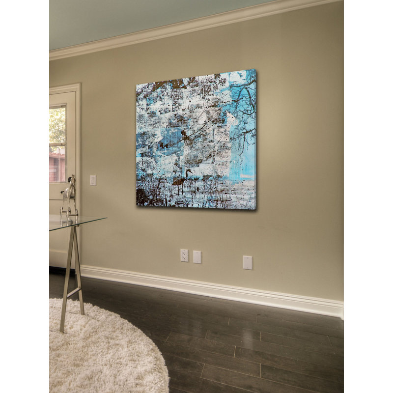 Mill River Fog by Tracy Silva Barbosa - Wrapped Canvas Painting, 46 cm H x 46 cm W