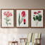 Roseat Blooms I - ensemble de 3 peintures sur toile encadrées-828588972-828588951