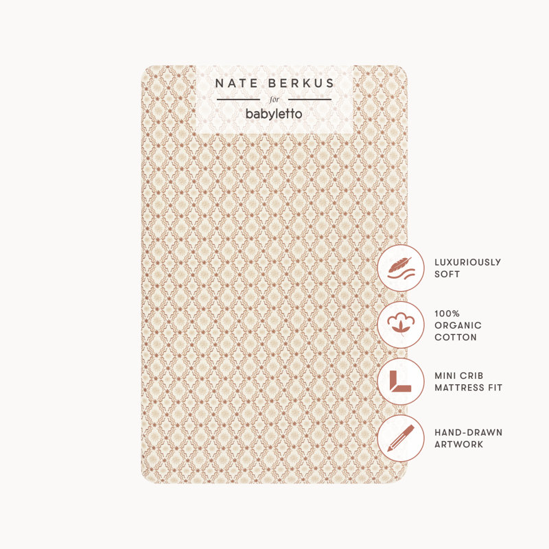 Mini Crib Sheet in GOTS Certified Organic Brushed Cotton by Nate Berkus, Autumn Star