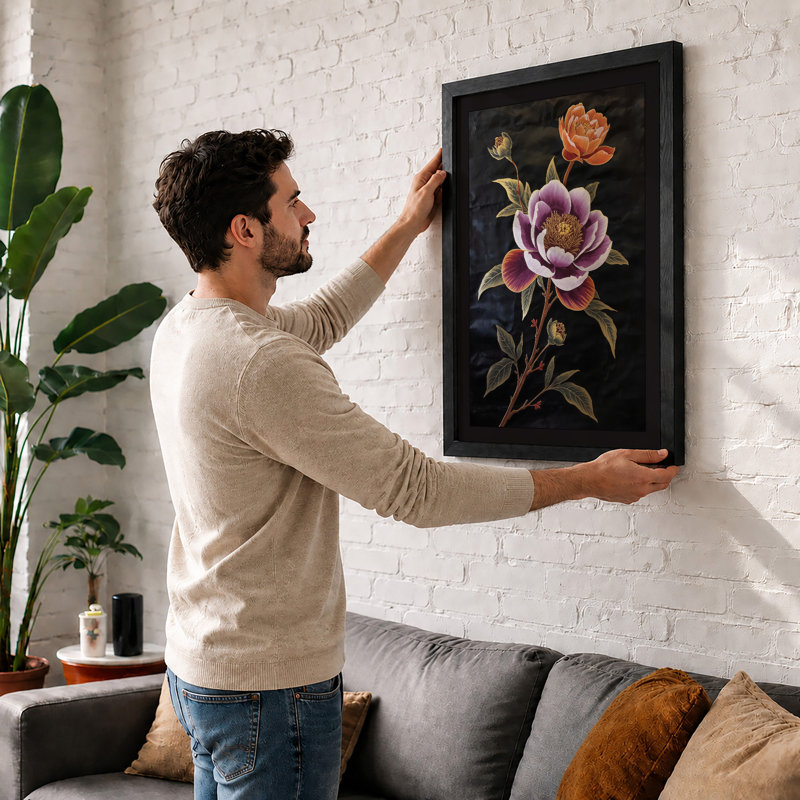Blooms Botanical - Framed Print, A1 - 84.1 x 59.4 cm, White