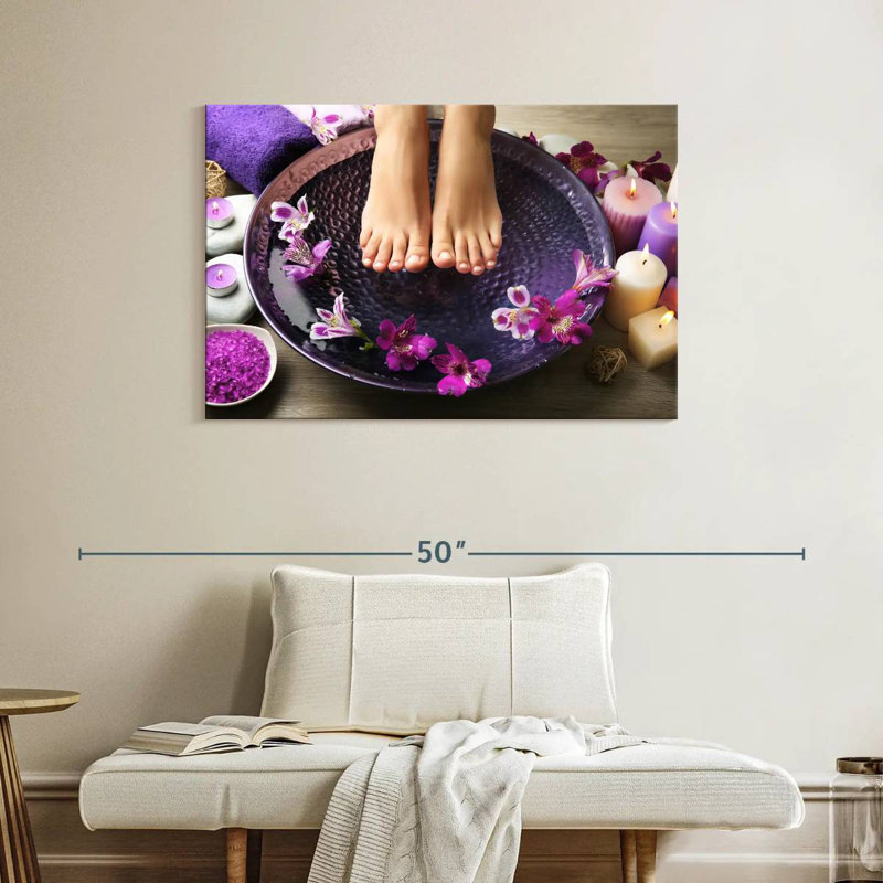 Spa relaxant pour les pieds lavande, H 26 po x l 39 po
