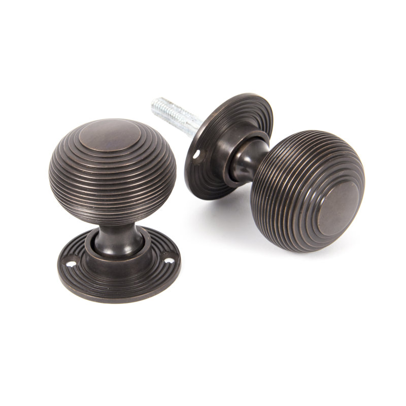 Beehive Passage Door Knob, Aged Bronze