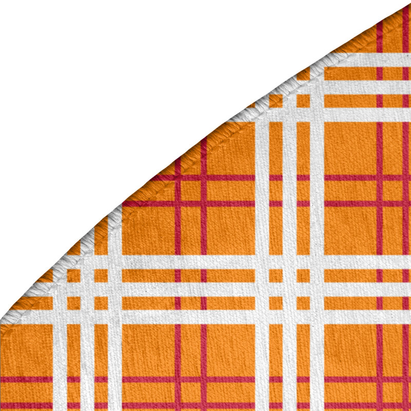 Plaid Indoor Rug, Round 5'