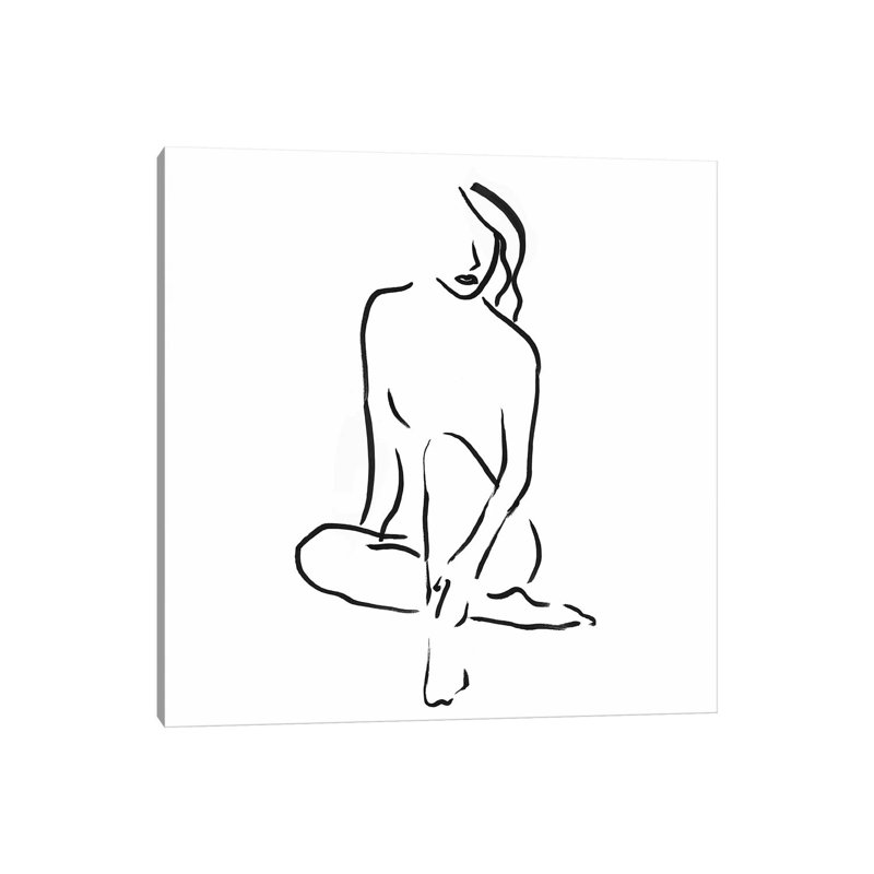 «Facade I» par Isabelle Z - impression d'art graphique, Toile tendue, H 18 po x l 18 po x 1,5 po, Pas de tapis