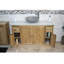 Delapaz 1231mm Single Bathroom Vanity with Vessel Stone Basin-37305132