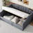 Full Size Upholstered Daybed In Gray Color - Elegant & Space With Storage, Comfortable Functional Bed For Home-1661735872