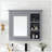 Wall Mounted Medicine Cabinet Mirror 3 Open Shelves-66837053