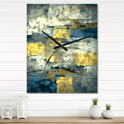 Horloge murale Southern Sunrise Abstract Expressionism II - Collages abstraits surdimensionnés
