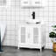 Armoire ajustable sous l'évier - 2 salles de bain blanches