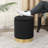 Velvet Round Storage Ottoman With Tray Top-478889271