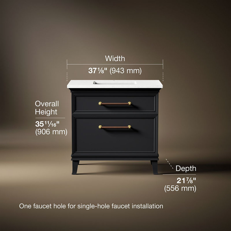 Artifacts Vanity 36 Inches Combo, Slate Gray