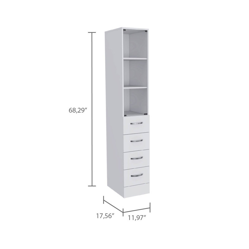 Wakefield 2 Piece Bathroom Set, Linen Cabinet + Medicine Cabinet, White
