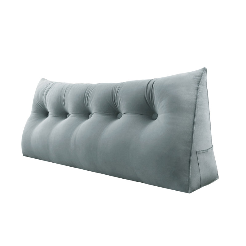 Triangular Backrest Cushion, Grey, 50cm H x 160cm W