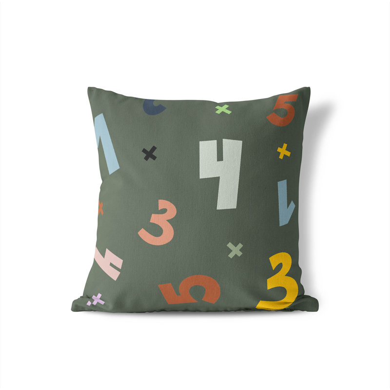 Coussin Numéros, H 16 po x l 16 po, Chimichurri / vert