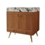 Meuble-lavabo autoportant Mid-Century avec plateau en faux marbre et lavabo en céramique-1016849857