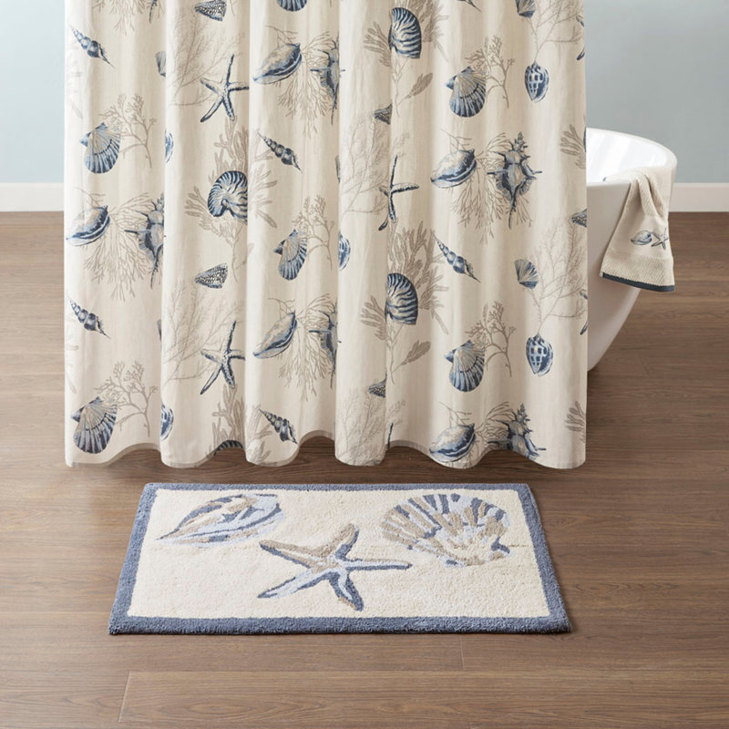 Tapis de bain réversible touffeté à poils longs (un seul tapis)