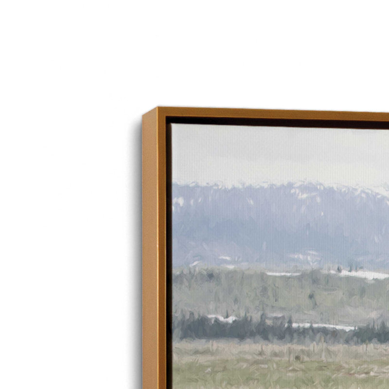 «Mountain Mule» par Lori Deiter, reproduction d'art, 12 W x 8 H, Gold, Framed Canvas
