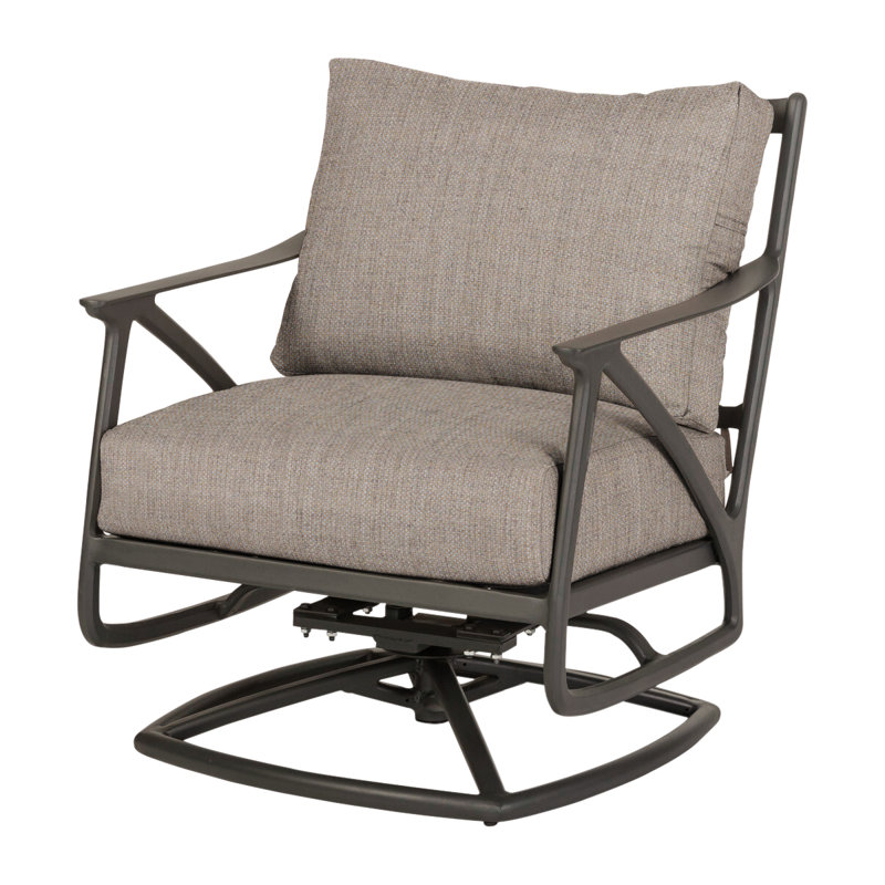 Amari Outdoor Rocker Chair, Cast Ash Sunbrella® Plainweave, Carbon