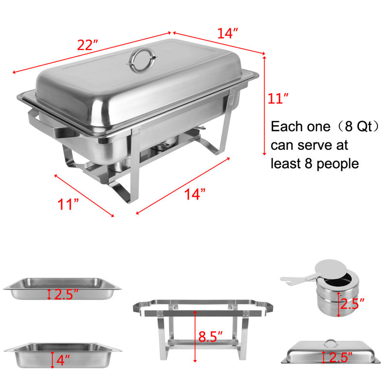 Stainless Steel Rectangle Chafing Dish