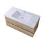 42 po W Meuble-lavabo mural simple avec lavabo blanc-106735565