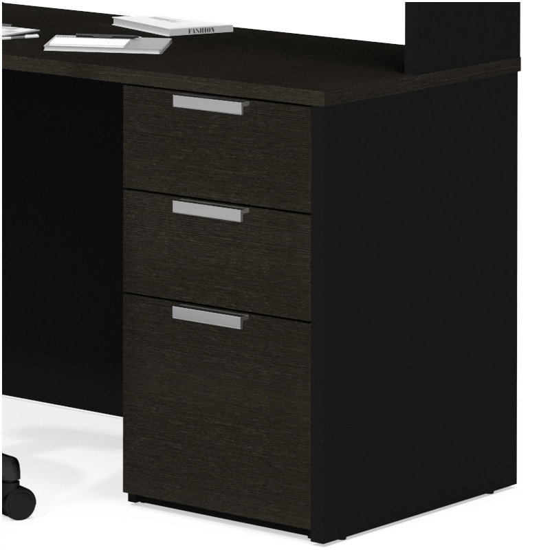 Glidden U-Shaped Executive Desk, Black