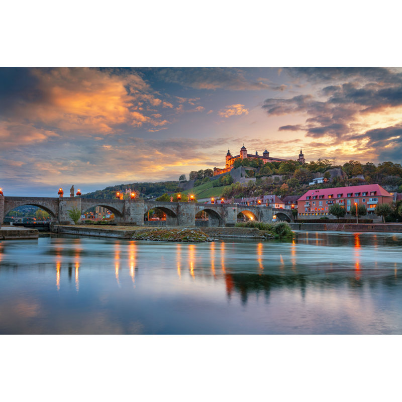 Wurzburg, Allemagne - Photographie sur toile tendue, H 12 po x l 18 po