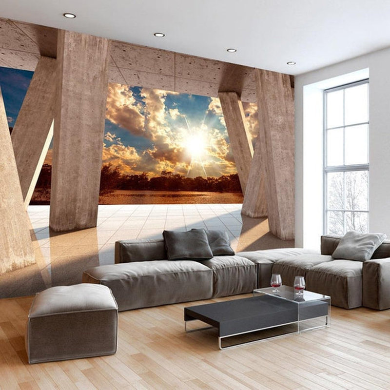 Murale promenade Anupras Sunny, 82" W x  118" L
