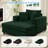 Ebern Designs Oversized Chaise Lounge Indoor, 50" Corduroy Sleeper Sofa Chair with Ottoman and 2 Cushions, Upholstered Comfy Deep Seat Sleeper Chaise Lounge Chair For Living Room, Bedroom-302466620