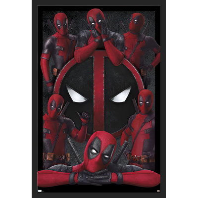 Marvel Deadpool Legacy - Collage - 24 x 36 Inch Engineered Wood Framed Art Poster with Plexi Glass