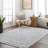 Angadresma Geometric Machine Woven Polyester Area Rug in Gray/Ivory-1860825045